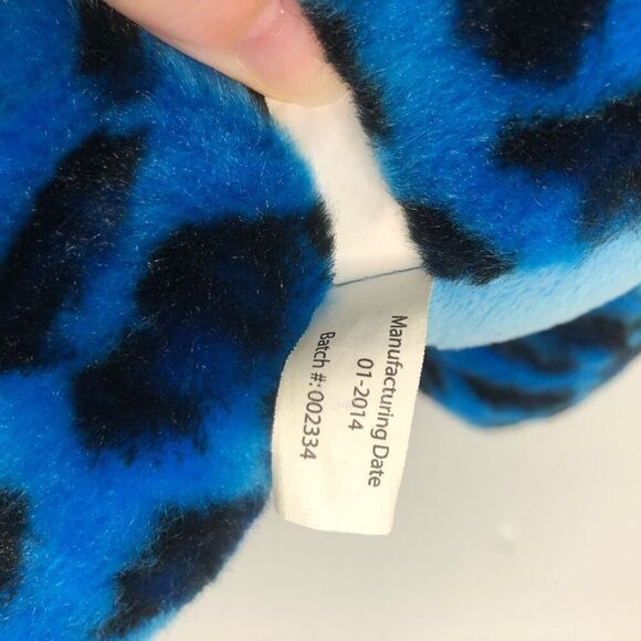 the petting zoo blue leopard big eyes sitting 2014 14 inch plush stuffed animal - Picture 5 of 10
